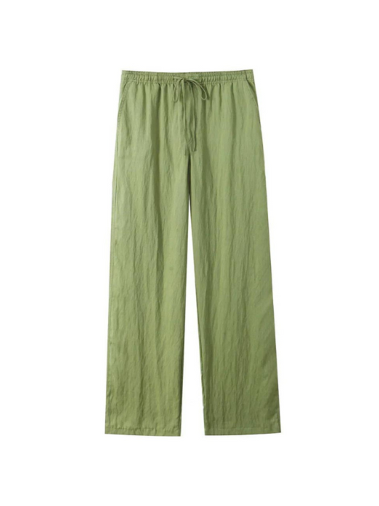 Green Low Pockets Pants