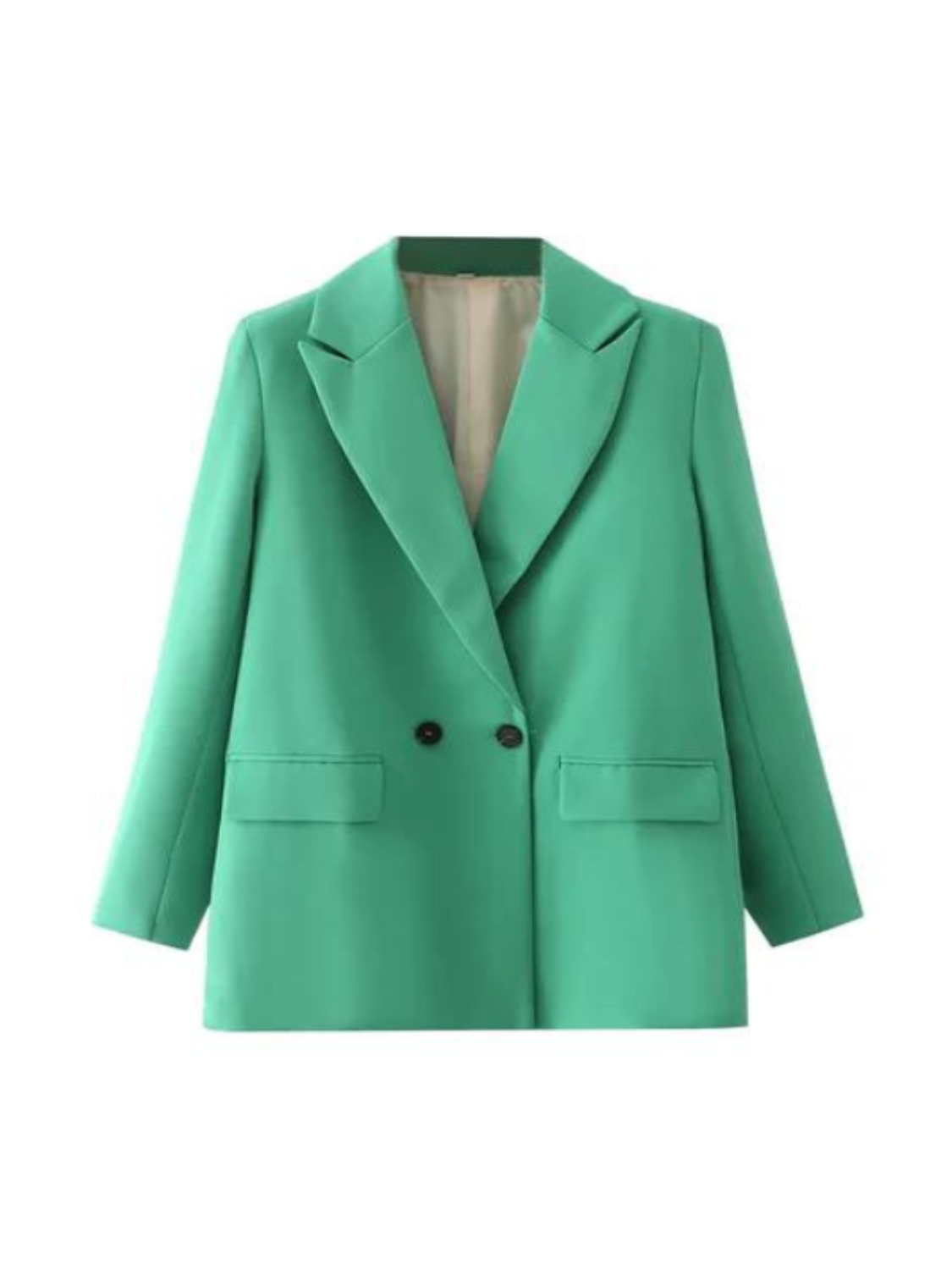 Green Double Breasted Blazer