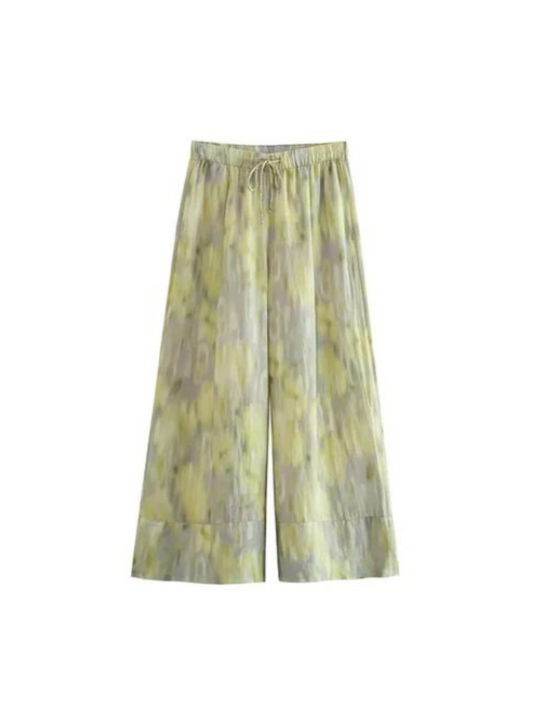 Printed Trousers Wide Leg Pants