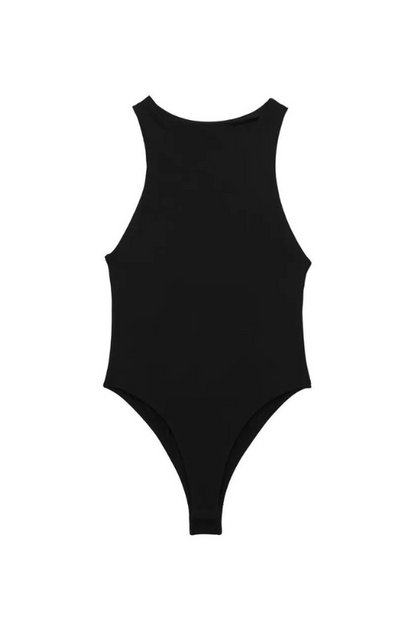 Black Halter Neck Bodysuit