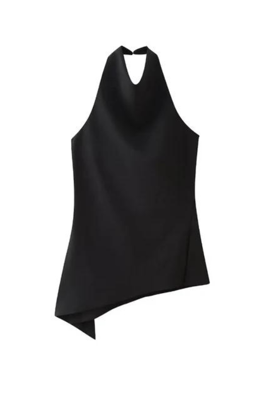 Black Halter Neck Top