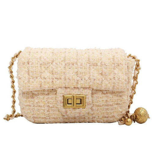 Beige Tweed Mini Bag