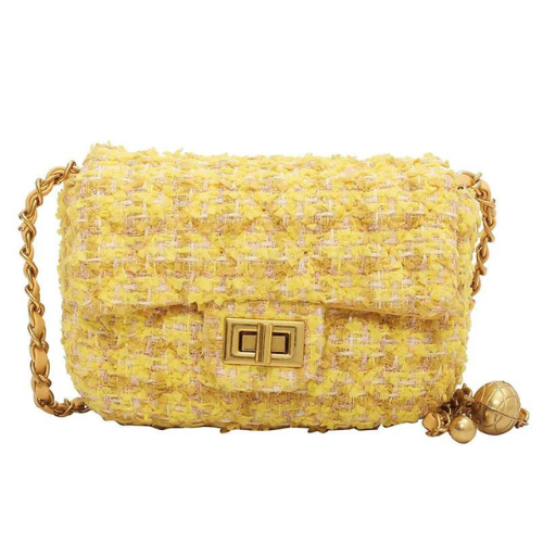 Yellow Tweed Mini Bag