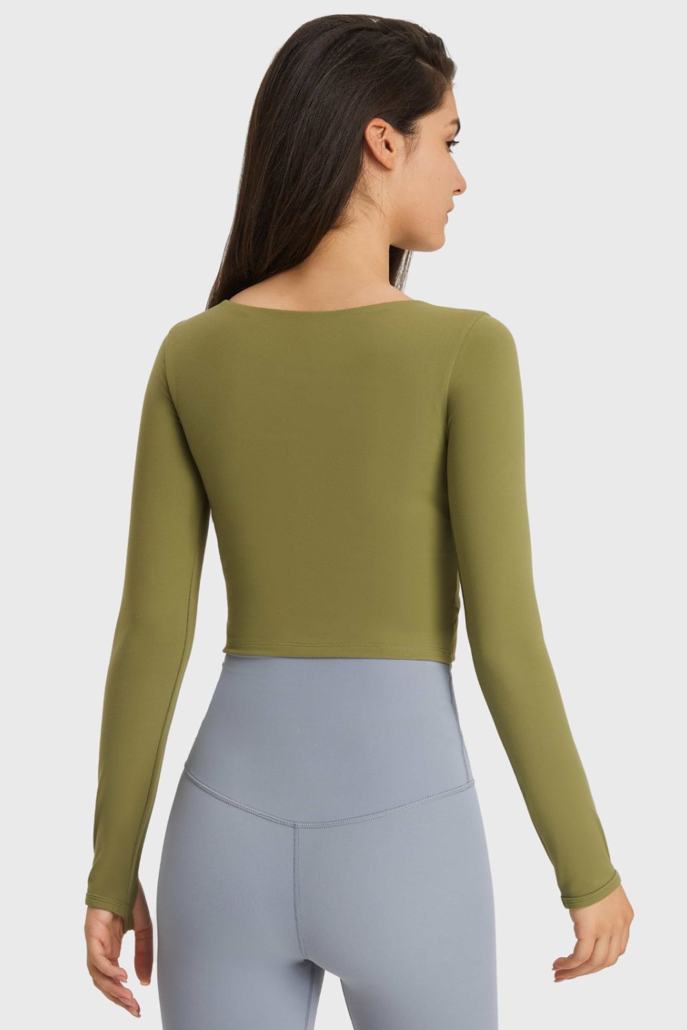 Cutout Long Sleeve Cropped Top