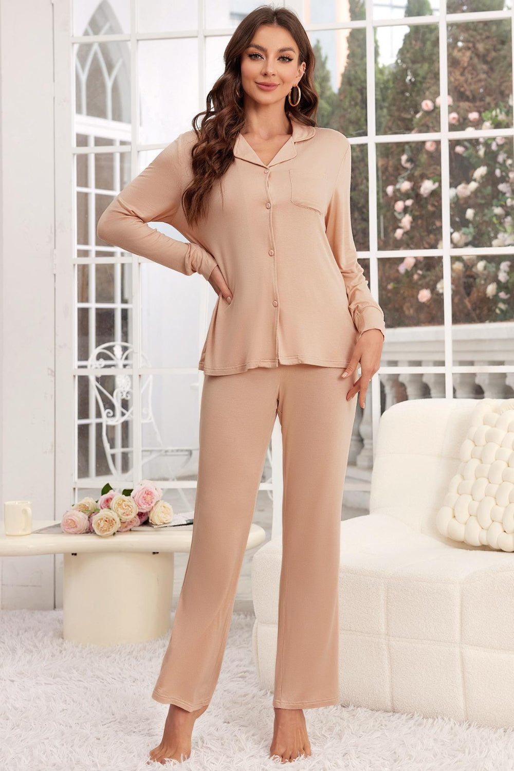 Long Sleeve Top and Pants Lounge Set