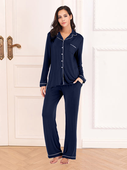 Collared Loungewear Set