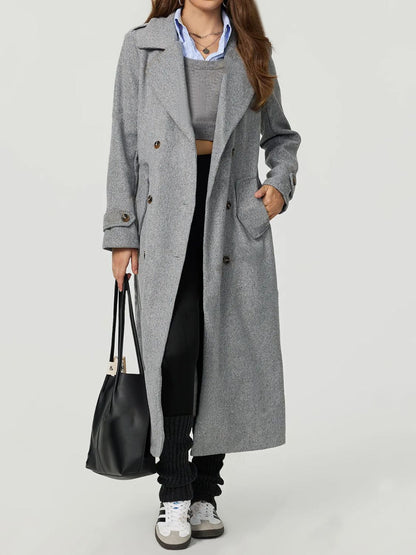 Gray Collared Longline Coat