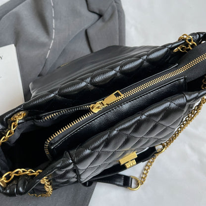 Black Leather Shoulder Bag