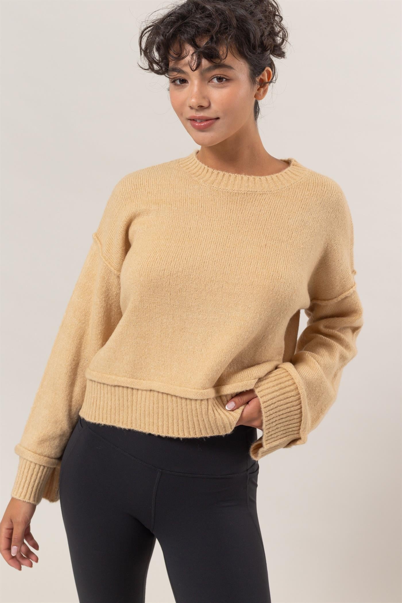 Taupe Ribbed Sweater