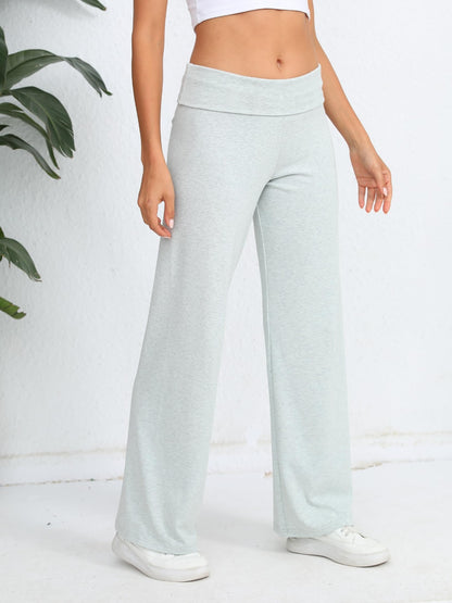 Fold Over Wide Leg Pants