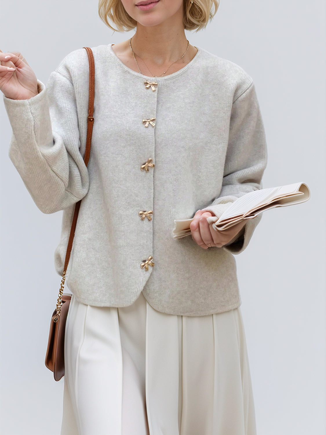 Bow Button Cardigan