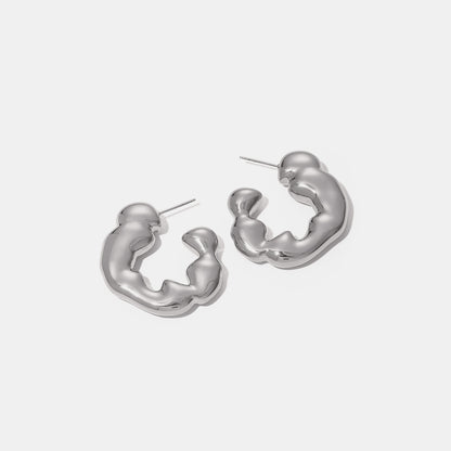 C-Hoop Thick Earrings