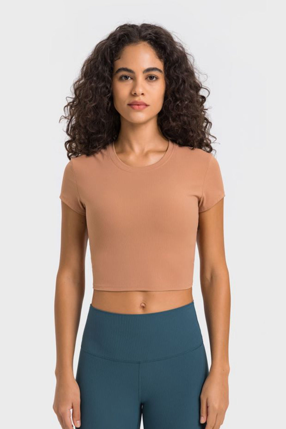 Round Neck Cropped Top