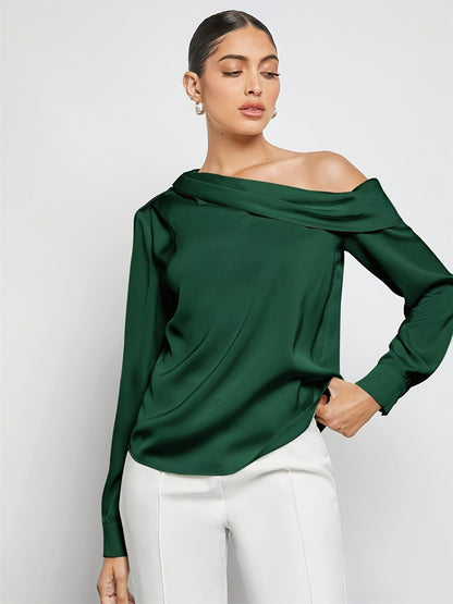 Green One Shoulder Top