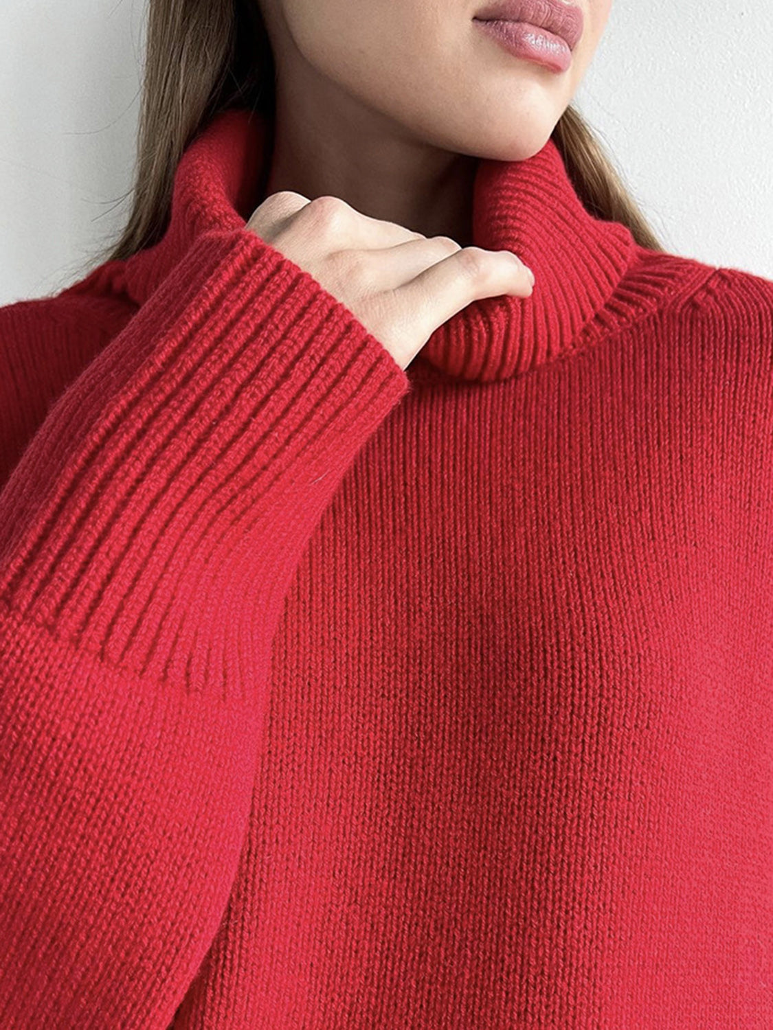 Ribbed Turtleneck Sweater