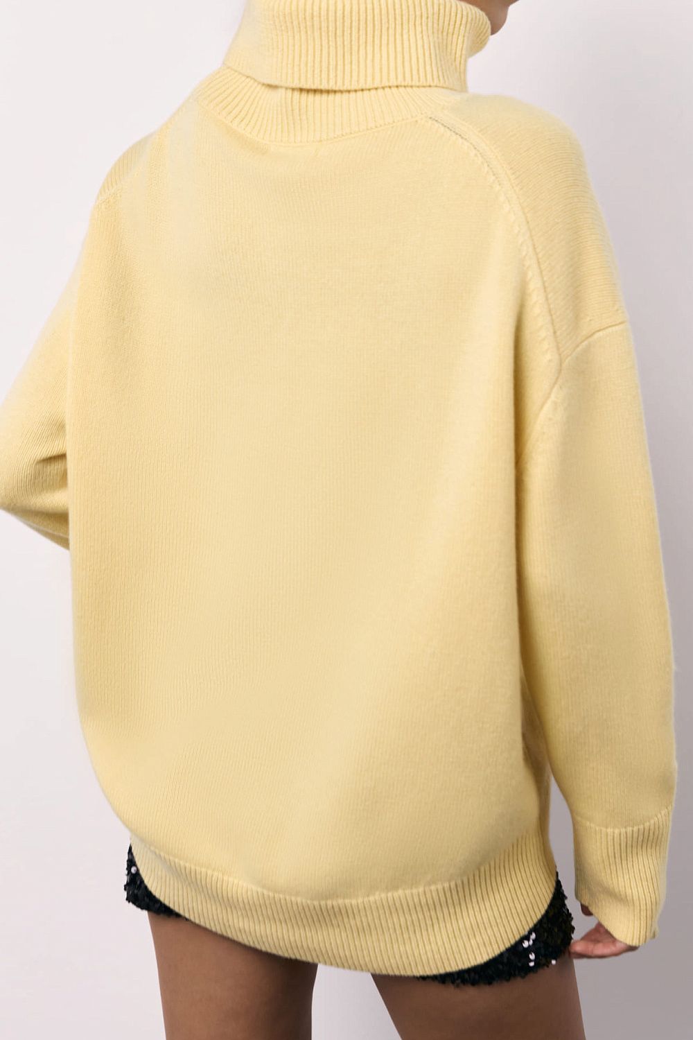 Turtleneck Dropped Shoulder Sweater