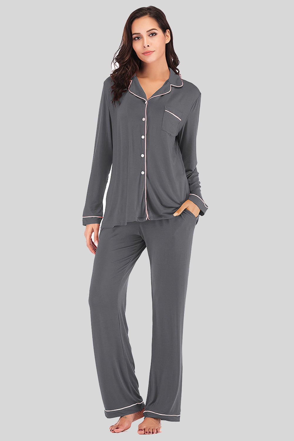 Collared Loungewear Set