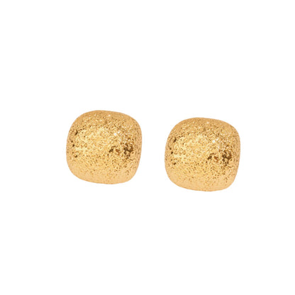 Gold-Plated Geometric Stud Earrings