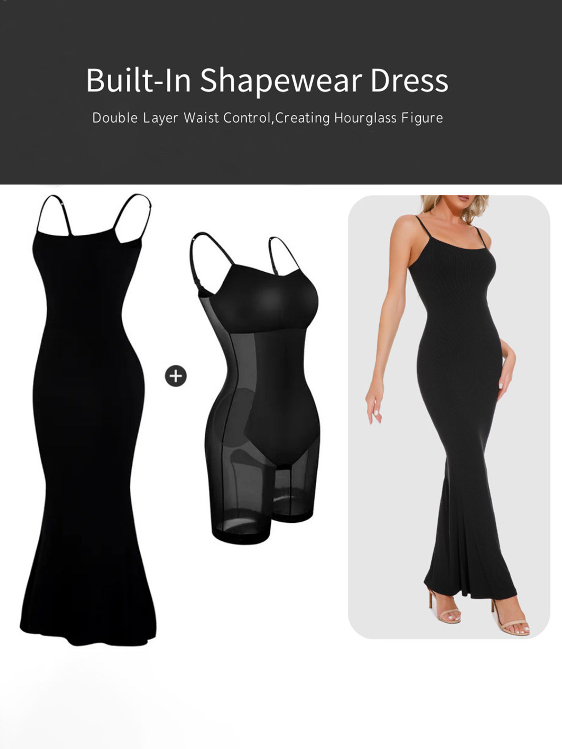 Built-In Shapewear Sleeveless Dress