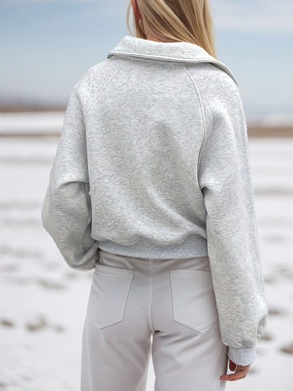 Gray Half Zip Sweatshirt