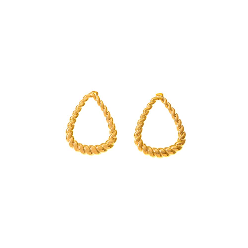 Gold Twisted Earrings