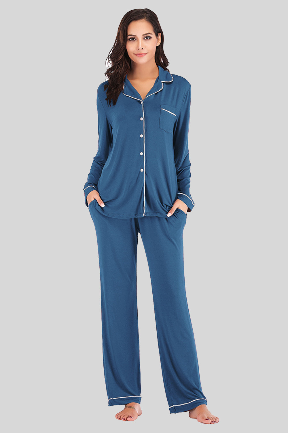 Collared Loungewear Set