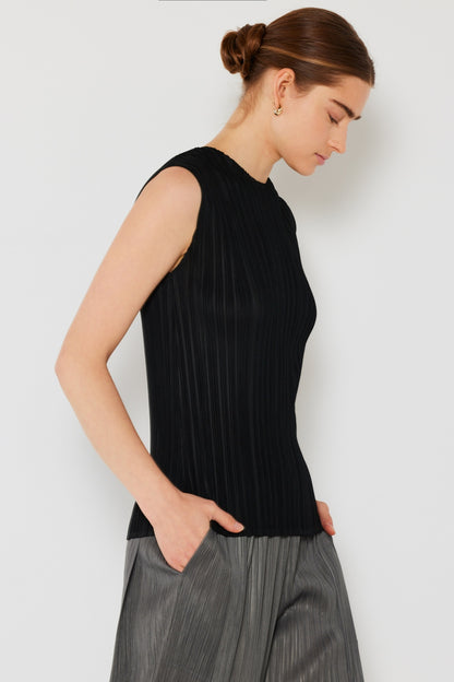 Pleated Sleeveless Tank