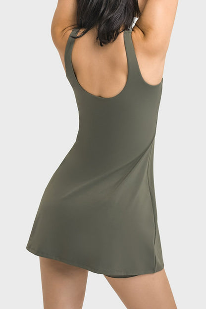 Square Neck Dress with Coverage Bottoms