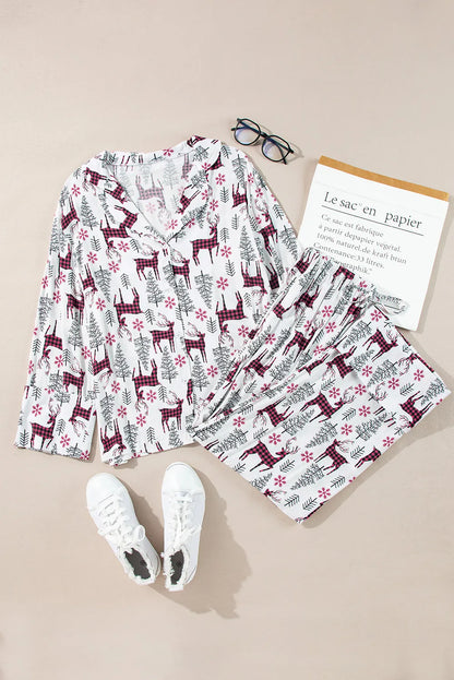 White Printed Lounge Set