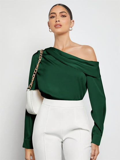 Green One Shoulder Top