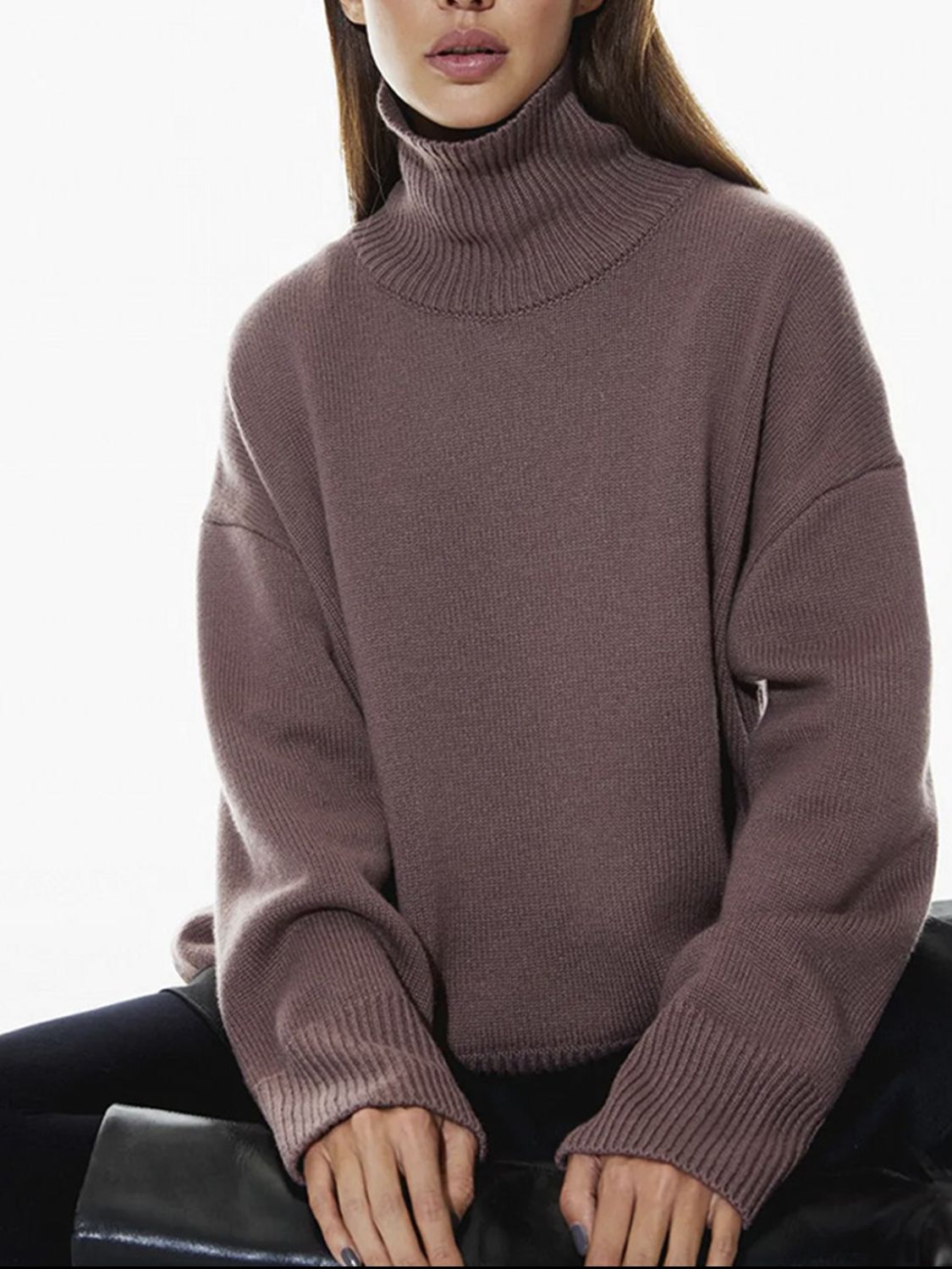 Ribbed Turtleneck Sweater