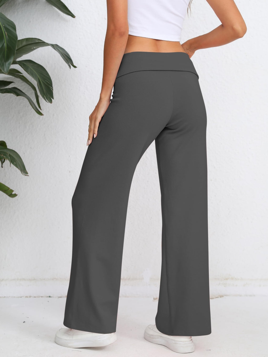 Fold Over Wide Leg Pants