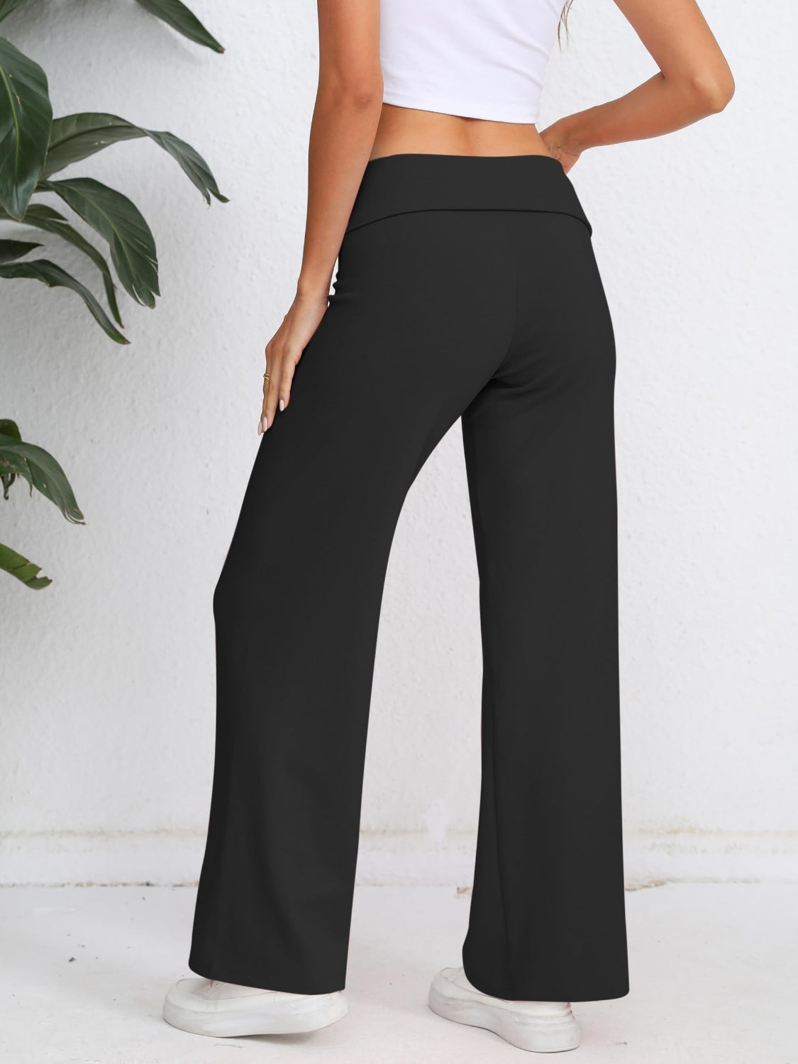 Fold Over Wide Leg Pants