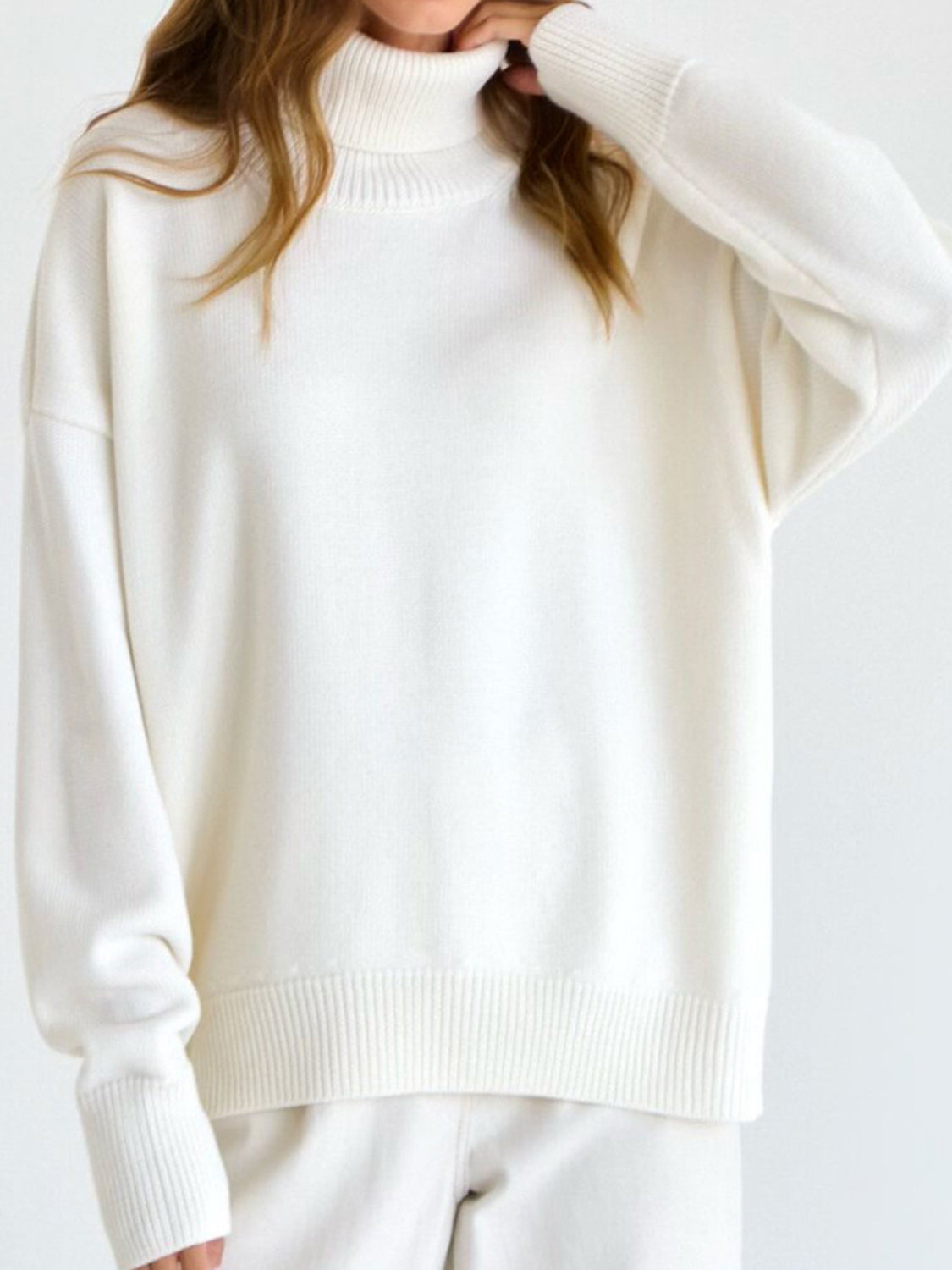 Ribbed Turtleneck Sweater