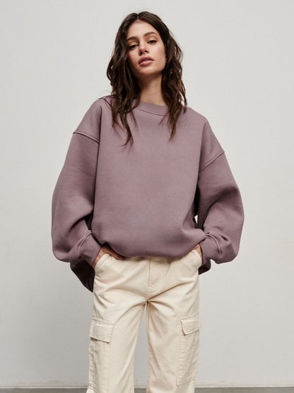 Blue Oversize Dropped Shoulder Sweatshirt