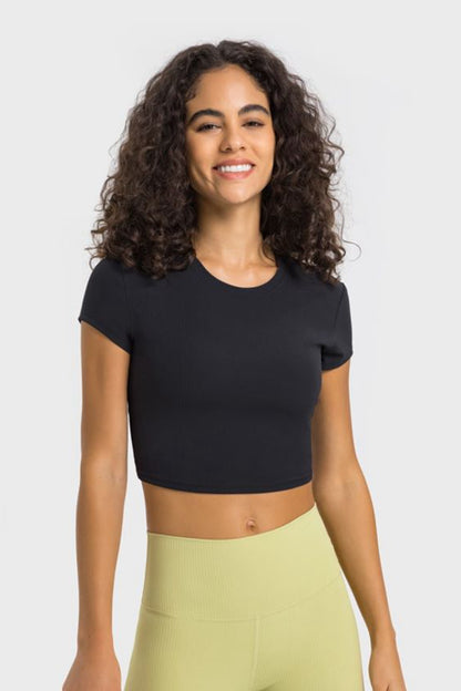 Round Neck Cropped Top