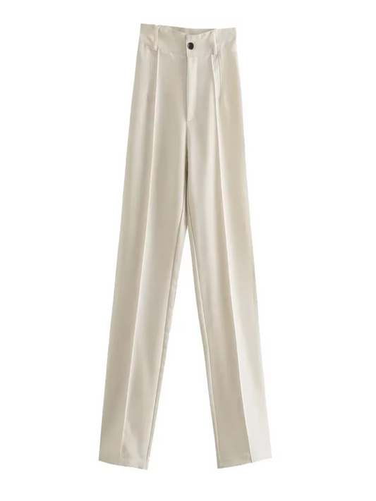 High Waist Straight Pants