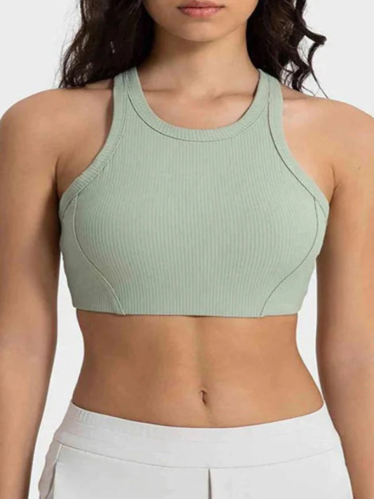 Wide Strap Cropped Sport Tank