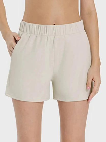 Elastic Waist Active Shorts