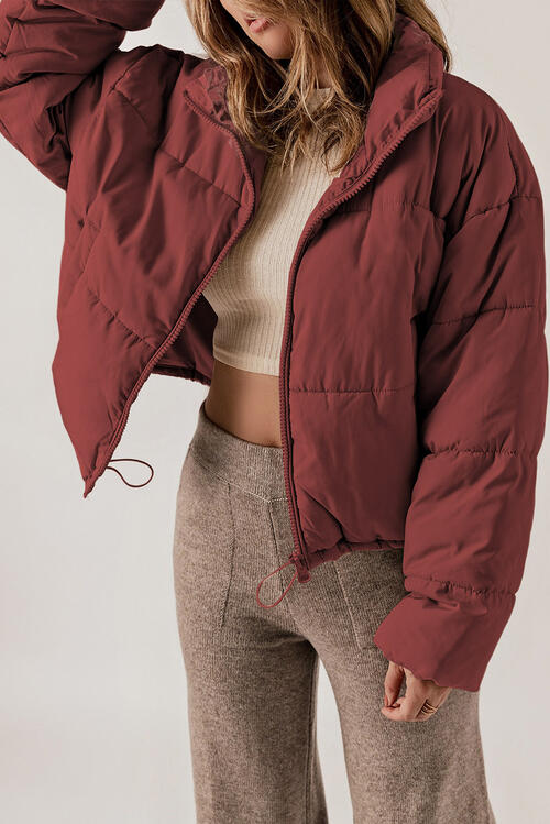 Brick Red Zip Up Jacket